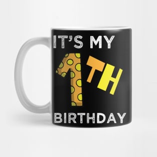 Kids It's My 1th Birthday 1 one Happy Birthday Boy or Girls T-Shirt Mug